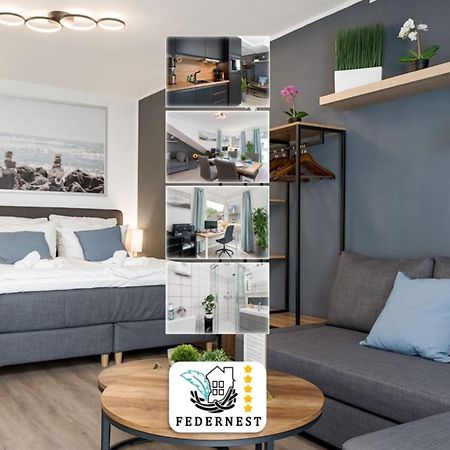 Federnest - Luxus-Studio - Kingsize Boxspringbett - Home-Office Mit Monitor Und Drucker - 11 Min Hbf Дуйсбург Екстериор снимка
