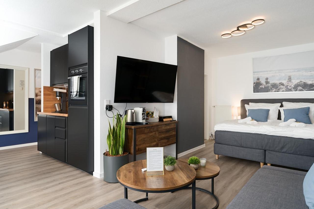 Federnest - Luxus-Studio - Kingsize Boxspringbett - Home-Office Mit Monitor Und Drucker - 11 Min Hbf Дуйсбург Екстериор снимка