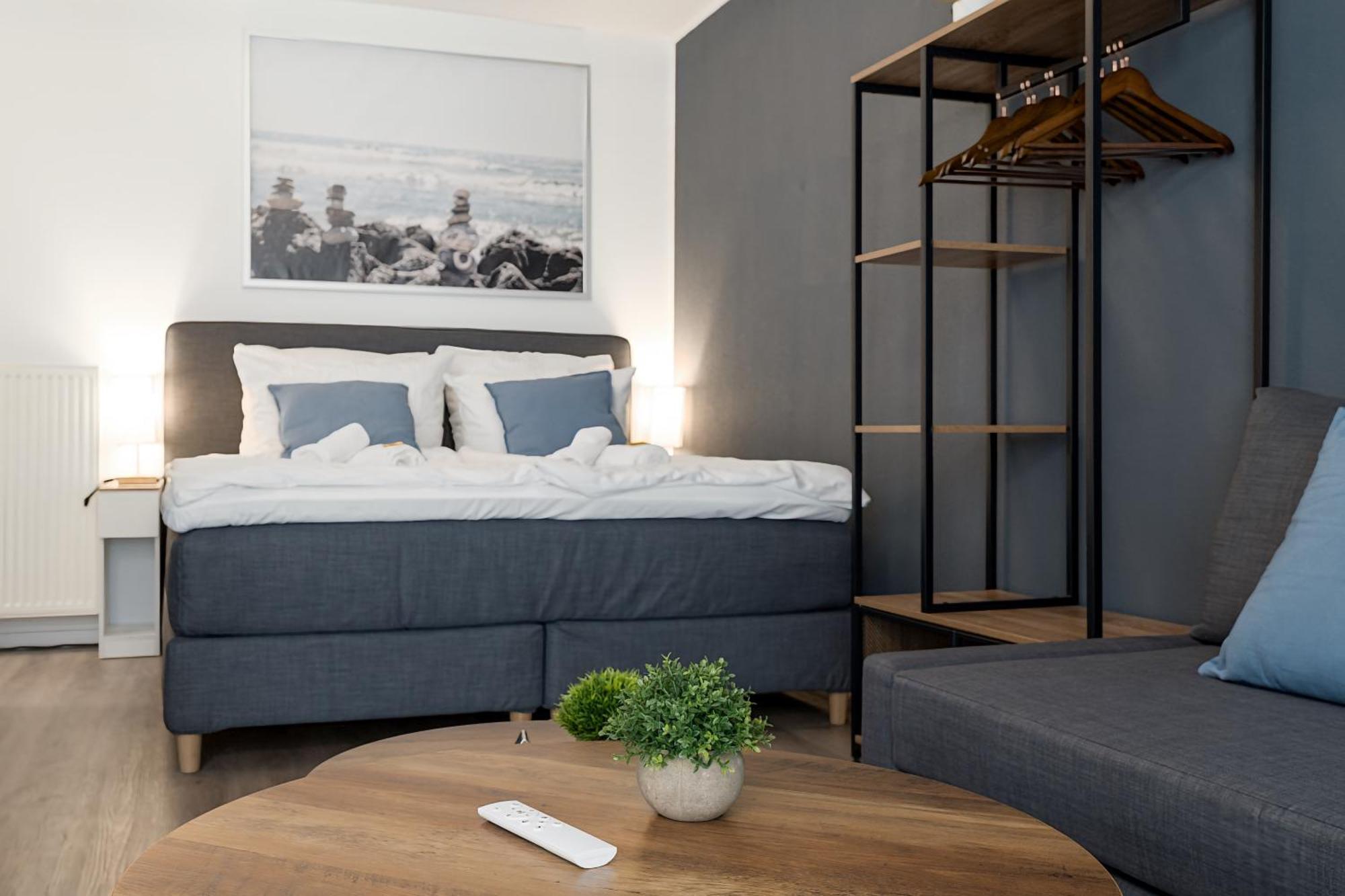 Federnest - Luxus-Studio - Kingsize Boxspringbett - Home-Office Mit Monitor Und Drucker - 11 Min Hbf Дуйсбург Екстериор снимка